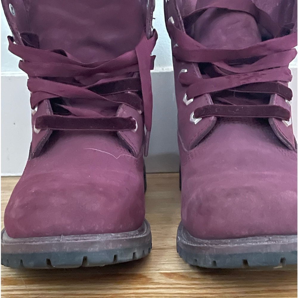 Burgundy Limited Addition Timberlands - Picture 2 of 6